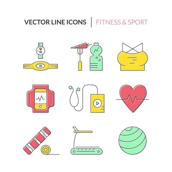 Fitness Icon Collection — Stock Vector