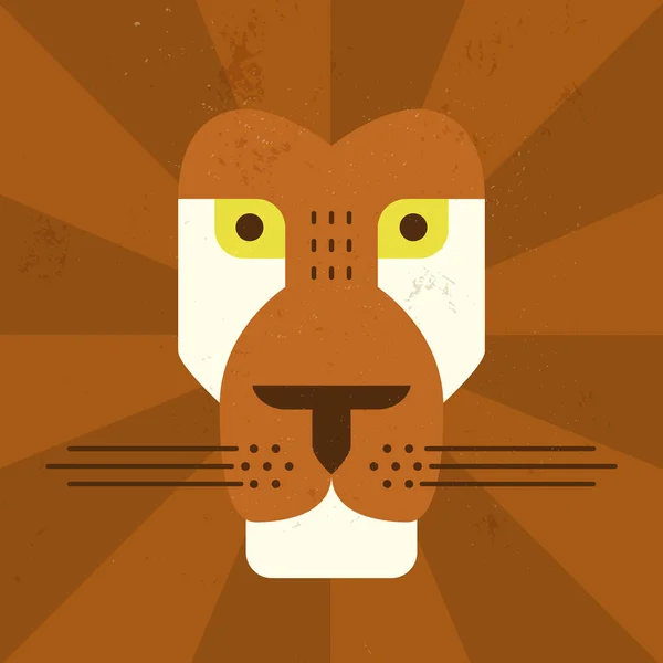 Dessin vectoriel face de lion — Image vectorielle