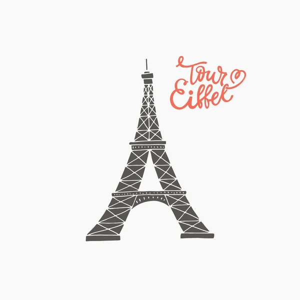 Torre Eiffel simbolo vettore — Vettoriale Stock