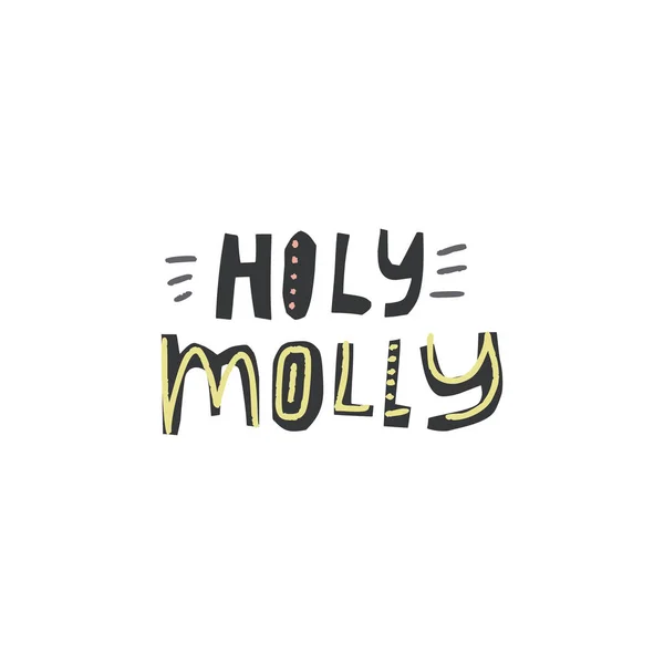 Papier knippen citaat Vector heilige Molly — Stockvector