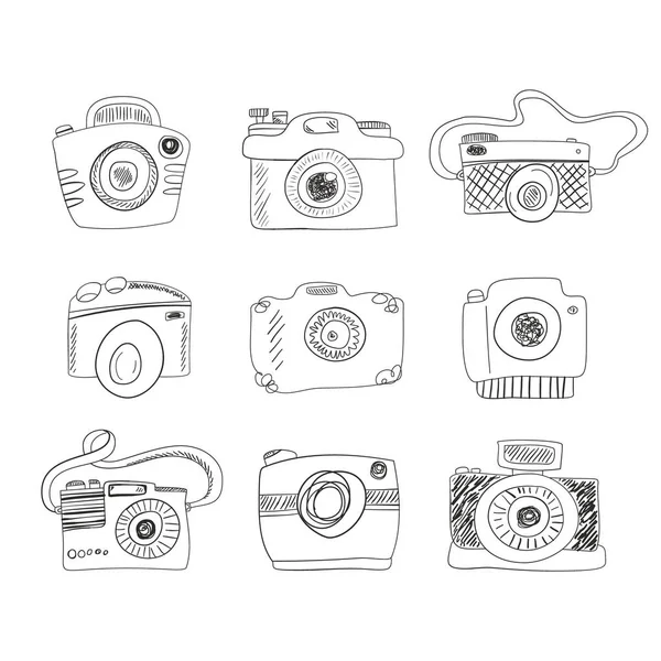 Photocamera collection vector — Stock Vector