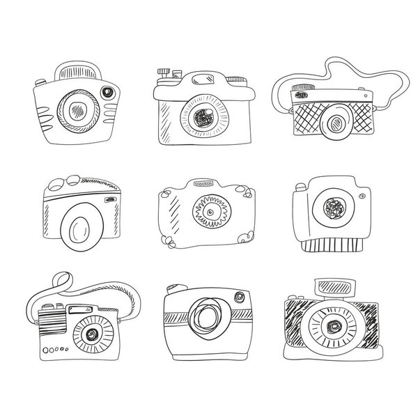 Photocamera collection vector