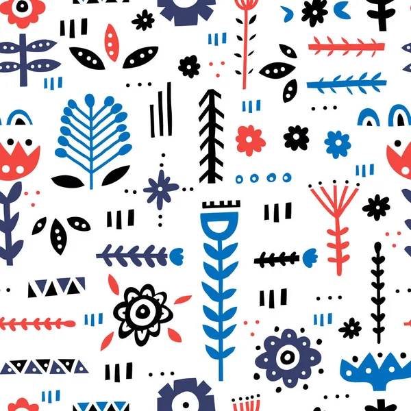 Folk Art Pattern — Stock Vector