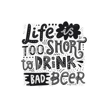 Bira Handrawn illüstrasyon