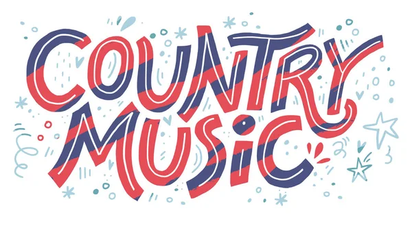 Modello vettoriale di colore del banner del festival musicale country — Vettoriale Stock