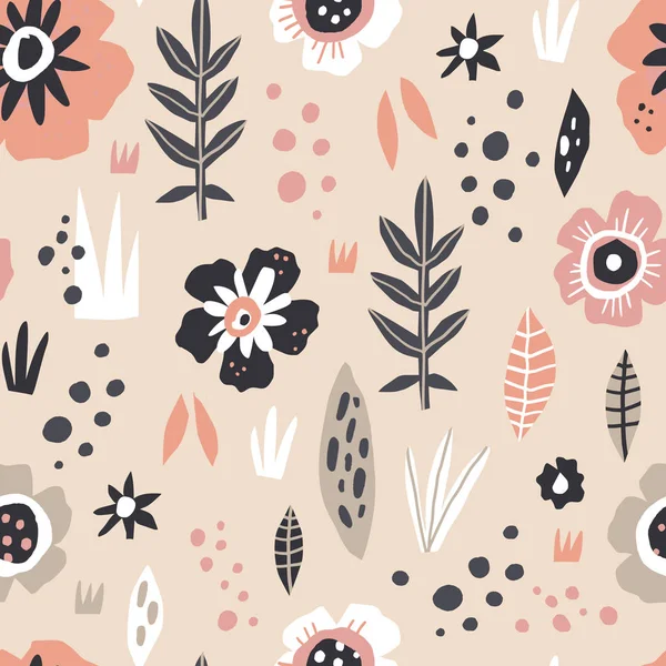 Floral pastel seamless pattern — Stock Vector