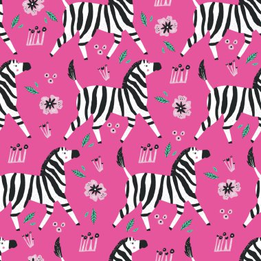 Zebra düz el, kusursuz desen çizilmiş.