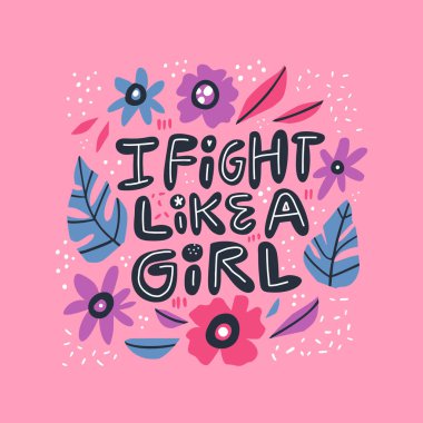 Humoristic girl power hand drawn quote clipart
