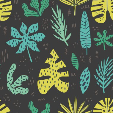 Hawaii el çizilmiş dikişsiz desen