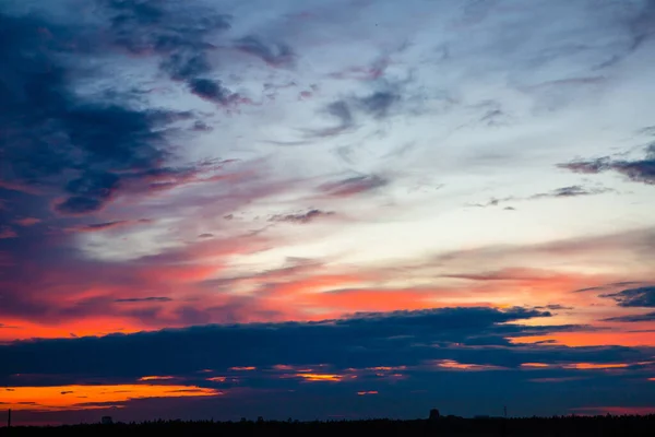 Céu Azul Alaranjado Pôr Sol — Fotografia de Stock