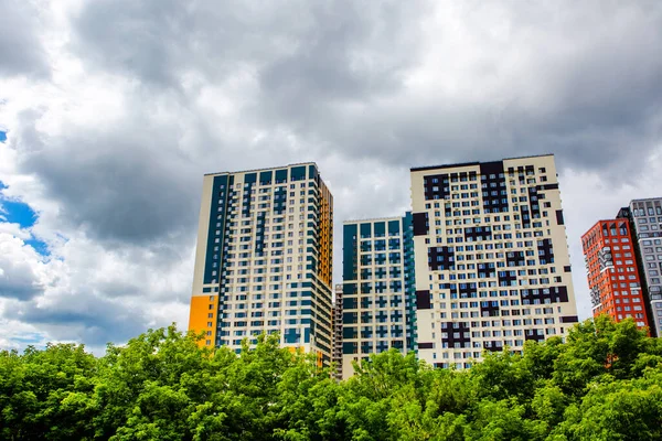 Moderne Mehrstöckige Häuser Moskau Stockfoto