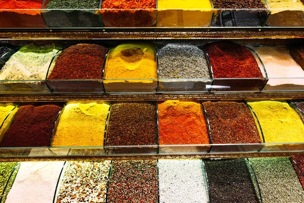 Colorful Spices Traditional Turkish Bazaar Spices Cooking Shop Spices Sale Stock Photo