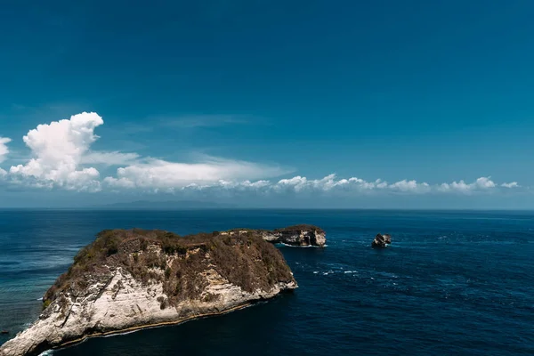 Islas Indonesia Paisaje Verano Con Mar Cordillera Vistas Montaña Horizonte — Foto de Stock