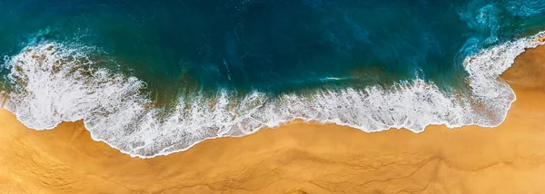 Panorama Una Spiaggia Pulita Fotografia Aerea Una Spiaggia Sabbia Pulita — Foto Stock