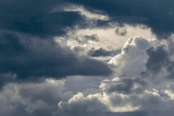 Detalhe Nuvens Dramáticas Imponentes Nos Céus Andinos Formações Nuvens Tempestuosas — Fotografia de Stock