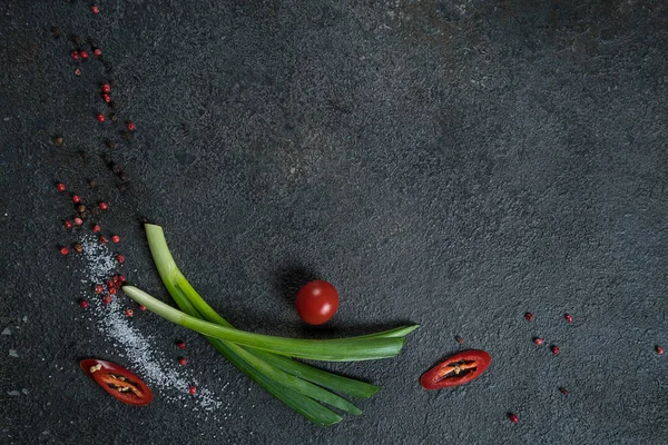 Val Kryddor Örter Och Grönt Ingredienser För Matlagning Mat Bakgrund — Stockfoto