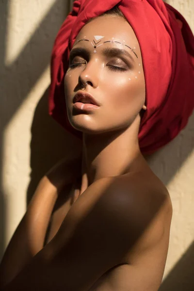 Turban Her Head — Stock Photo, Image