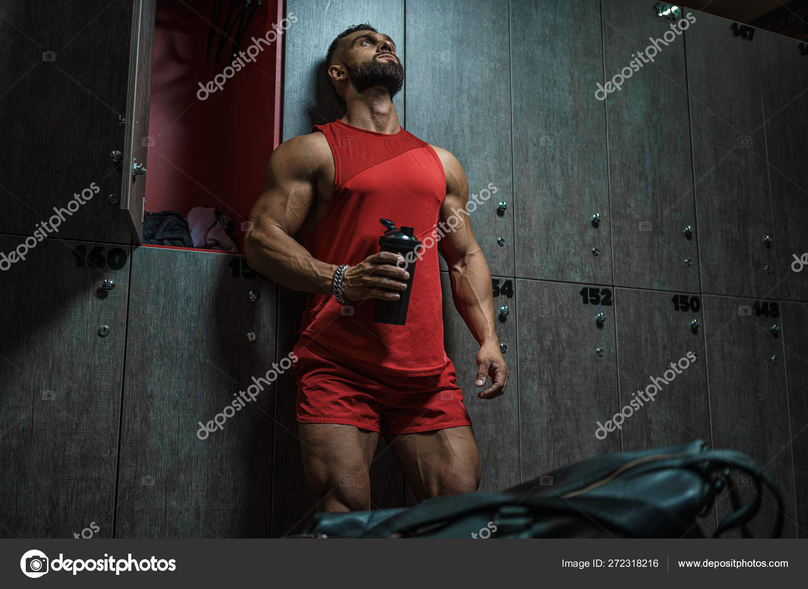 Working out in the locker room