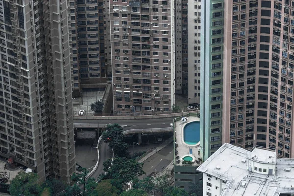 China Hong Kong April 2019 Tiefblick Auf Wohnhochhäuser Hong Kong — Stockfoto