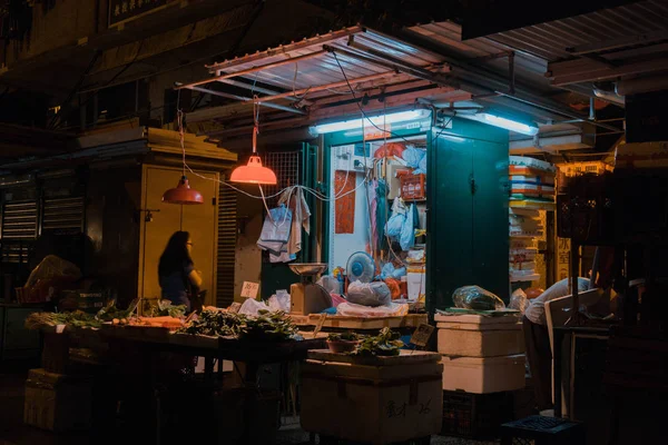 Городской Взгляд Уличную Жизнь Гонконга — стоковое фото