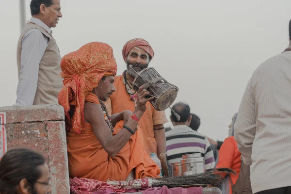 Prêtres Masculins Lors Fête Religieuse Inde — Photo