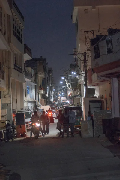 Pessoas Rua Cidade China Noite — Fotografia de Stock