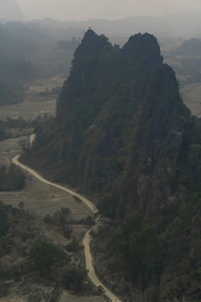 Vue Fascinante Sur Les Montagnes Avec Écoulement Fluvial — Photo