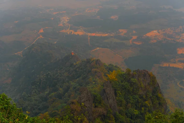 Vue Fascinante Sur Les Montagnes Dans Brouillard — Photo