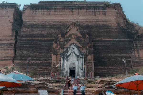 Ingång Med Ruiner Staden Bagan Myanmar — Stockfoto