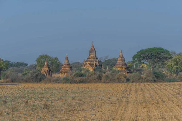 Starověké Pagody Buddhistických Chrámech Bagan Myanmar — Stock fotografie