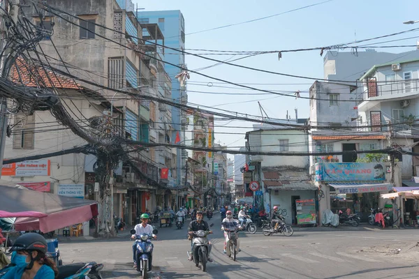 Vue Rue Avec Bâtiments Personnes — Photo