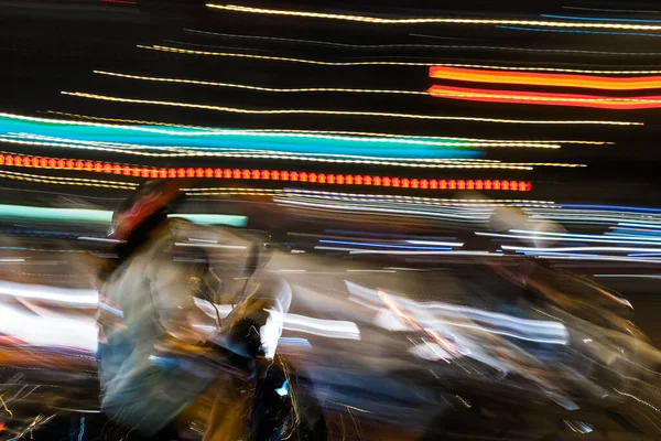 Semáforos Carretera Por Noche —  Fotos de Stock