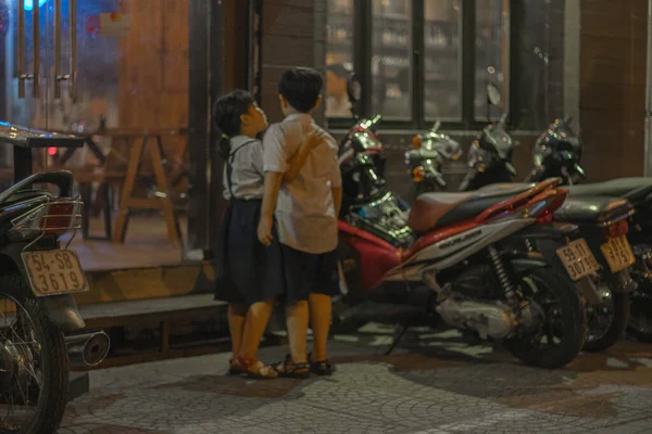 Счастливые Дети Улице Китае — стоковое фото