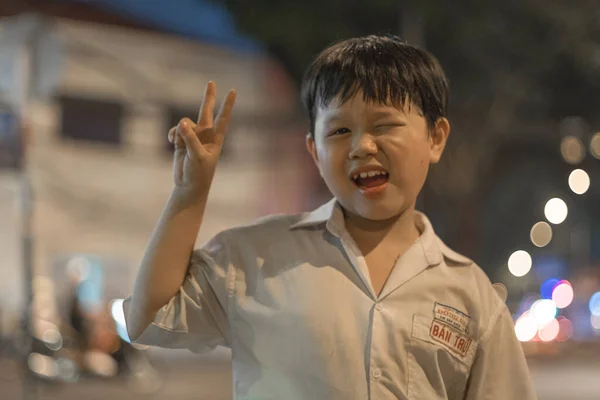 Happy Boy Street China — Stock Photo, Image