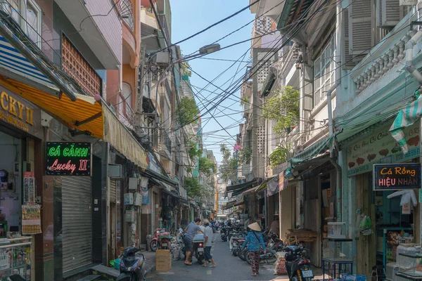 Vista Calle China Con Edificios Personas — Foto de Stock