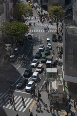 Hong Kong 'da şehrin caddesi.