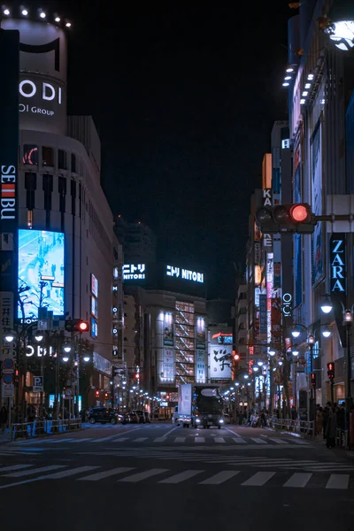 Вид Улицы Китая Зданиями Людьми Ночное Время — стоковое фото