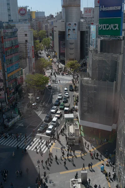 Uitzicht Straat Met Mensen Oversteekplaats — Stockfoto