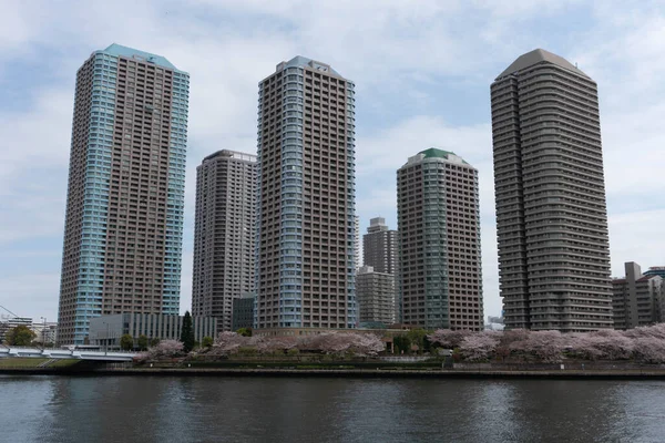 Vista Rua China Com Edifícios Modernos Rio — Fotografia de Stock