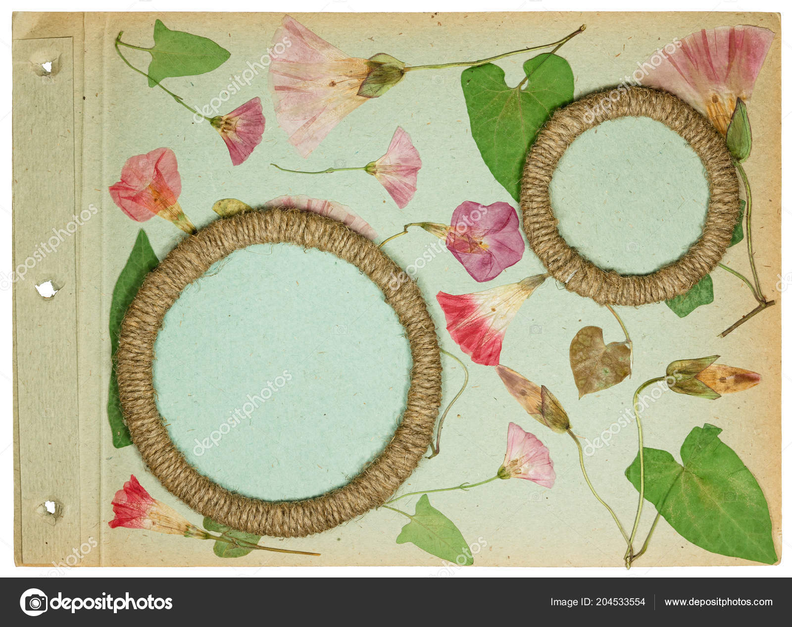 page old photo album pistachio color scrapbooking element decorated old style photo album