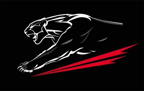 Panther Mit Der Lichtform Aufladen — Stockvektor