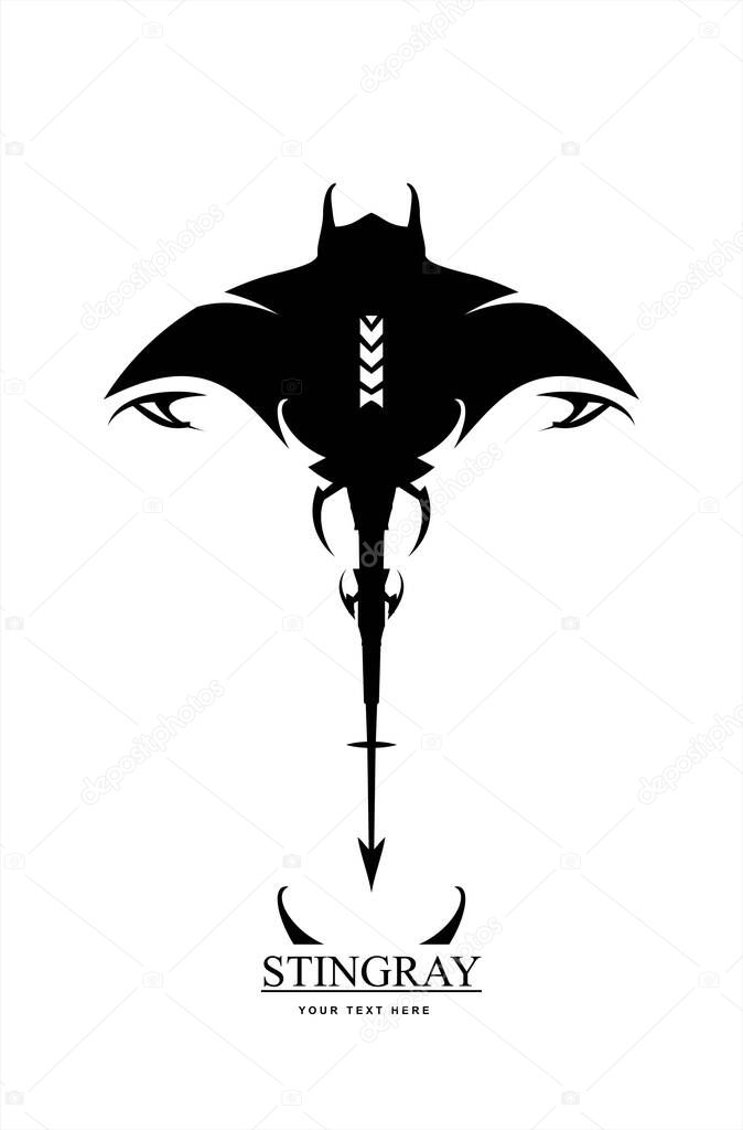Stingray, manta, The Stingray Logo Design. tribal stingray.