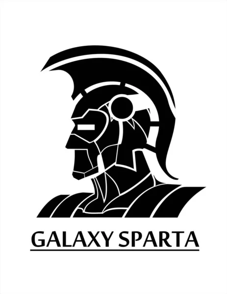 Galaxia Sparta Sparta Cabeza Guerrero Troyano Concepto Creativo Para Una — Archivo Imágenes Vectoriales