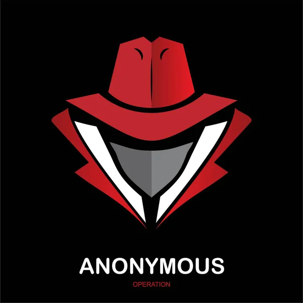 anonim, sessiz operasyon, hacker, anti korsan. Şapka ve yaka mantosunun altında maskeli gizli yüz.