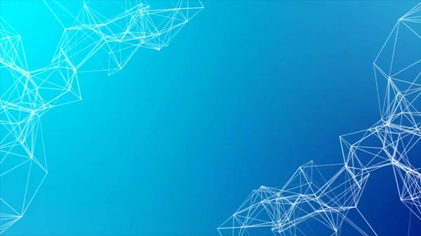 Pleksus üçgen mavi ekranda