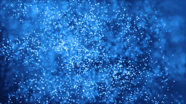 Parlayan parçacıkları ile mavi arka plan