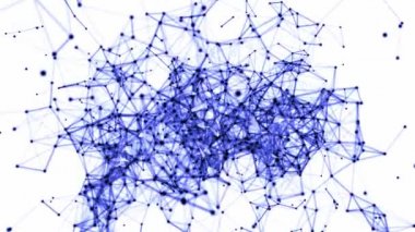 Beyaz arka plan üzerinde büyük hareketli nesnelerle soyut dijital arka plan