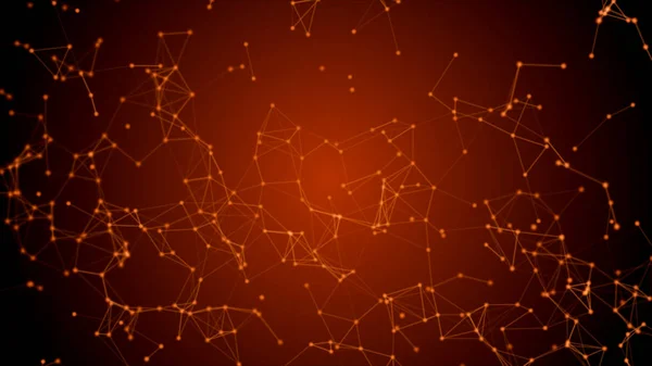 Ateşli bir arka plan üzerinde üçgenmuhteşem pleksus