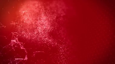 Uçan üçgenler, noktave dinamik dalga ile soyut pembe arka plan