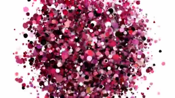 Roze Rode Splash Van Emoties Spectaculaire Screensaver — Stockvideo